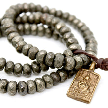 Load image into Gallery viewer, Faceted Pyrite Buddha Charm Bracelet -Buddha Collection-
