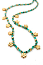 Load image into Gallery viewer, Mini Gold Daisy Amazonite Necklace
