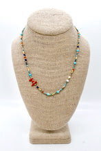 Load image into Gallery viewer, African Turquoise and Red Coral Stone Mix Necklace -French Flair Collection-
