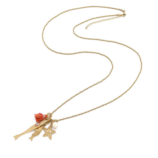 Long Ocean Fish Necklace - N2-2706A