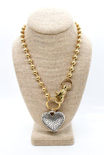 Load image into Gallery viewer, Vintage Style Heart Convertible Gold Chain Necklace
