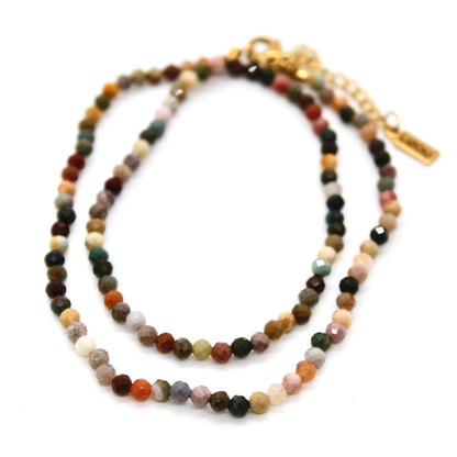 Short Alashan Agate Stone Necklace - N9-200AA