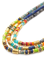 Load image into Gallery viewer, Bright Stone and Gold Beaded Short Necklace -French Flair Collection-
