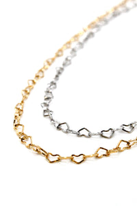 Delicate Heart Chain Necklace N2-2437 -French Flair Collection-