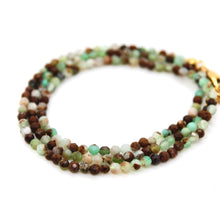 Load image into Gallery viewer, California State Mini Stone Gold Charm Necklace
