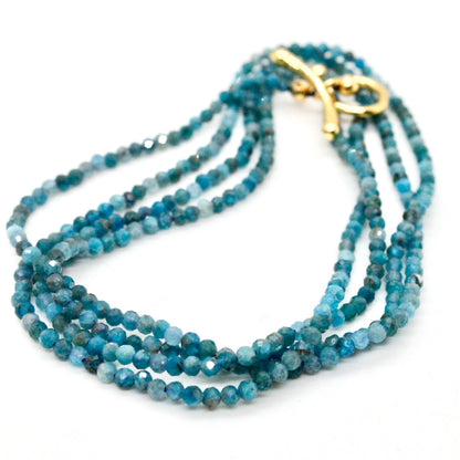 Delicate Faceted Mini Semi Precious Stone Beaded Necklace - N9-113
