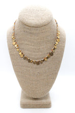 Load image into Gallery viewer, Short Mini Gold Disc Charm Crazy Agate Necklace - N2-2612CA
