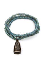 Load image into Gallery viewer, Matte Crystal Necklace with Small Buddha -Buddha Collection-
