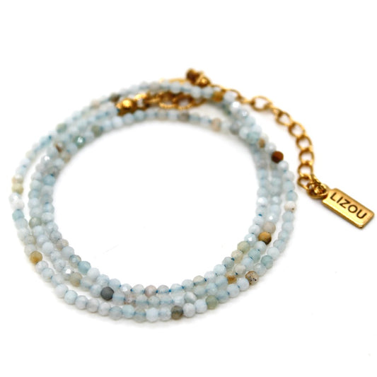 Short Mini Amazonite Stone Necklace - N9-200AZ1