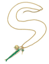 Load image into Gallery viewer, Long Fish Pendant Necklace - N2-2589

