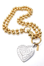 Load image into Gallery viewer, Steam Punk Silver Heart to Wear Short or Long -N2-1009GD

