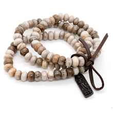 Load image into Gallery viewer, Silver Leaf Jasper Buddha Bracelet -Buddha Collection-
