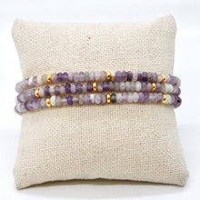 Load image into Gallery viewer, Amethyst + Gold Bracelet Bundle
