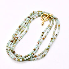 Load image into Gallery viewer, Delicate Faceted Mini Semi Precious Stone Amazonite Beaded Necklace - N9-108
