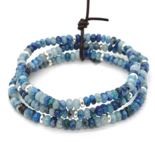 Load image into Gallery viewer, Blue Line Jasper + Silver Bracelet Bundle
