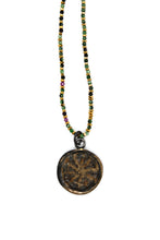 Load image into Gallery viewer, Faceted Ruby Zoisite Stone Necklace with Small Buddha -Buddha Collection-
