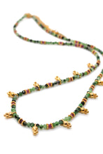 Load image into Gallery viewer, Short Mini Charm Ruby Zoisite Necklace - N2-2611RZ
