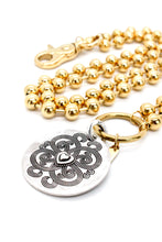 Load image into Gallery viewer, Convertible Necklace Short or Long With Heart Design Disc - N2-228GD
