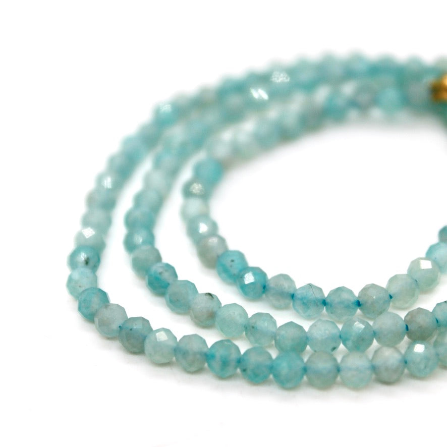Short Amazonite Simple Stone Necklace - N9-200AZ