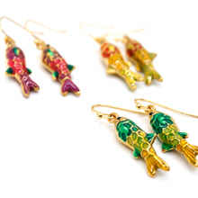 Load image into Gallery viewer, Enamel Small Colorful Fish Earrings - E9-101
