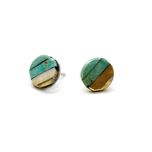 Load image into Gallery viewer, Genuine American Indian Turquoise Navajo Stud Earrings
