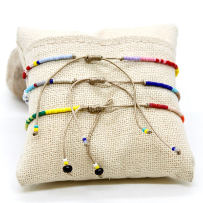 Bundle of Three Mini Stones and Beads Bracelets - B8-033