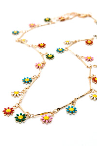 Flower Charm Chain Necklace -French Flair Collection-