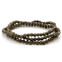 Load image into Gallery viewer, Faceted Pyrite Stretch Short Necklace or Bracelet - NS-PY
