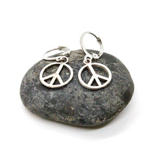 Load image into Gallery viewer, Peace Sign Small Earrings
