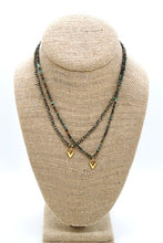 Load image into Gallery viewer, Gold Heart Mini Stone Gold Charm Necklace
