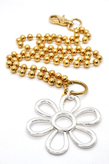 Summer Daisy Pendant Convertible Gold Chain Necklace