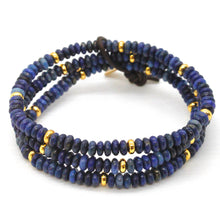 Load image into Gallery viewer, Lapis Lazuli + Gold Bracelet Bundle
