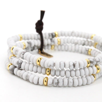 Howlite + Gold Bracelet Bundle