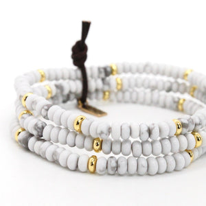 Howlite + Gold Bracelet Bundle