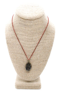 Buddha Necklace 32 - Beaded Crochet Buddha - One of a Kind -
