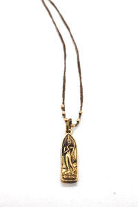 Gold Beaded Buddha Short Necklace -The Buddha Collection-