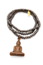 Load image into Gallery viewer, Matte Crystal Necklace with Small Buddha -Buddha Collection-
