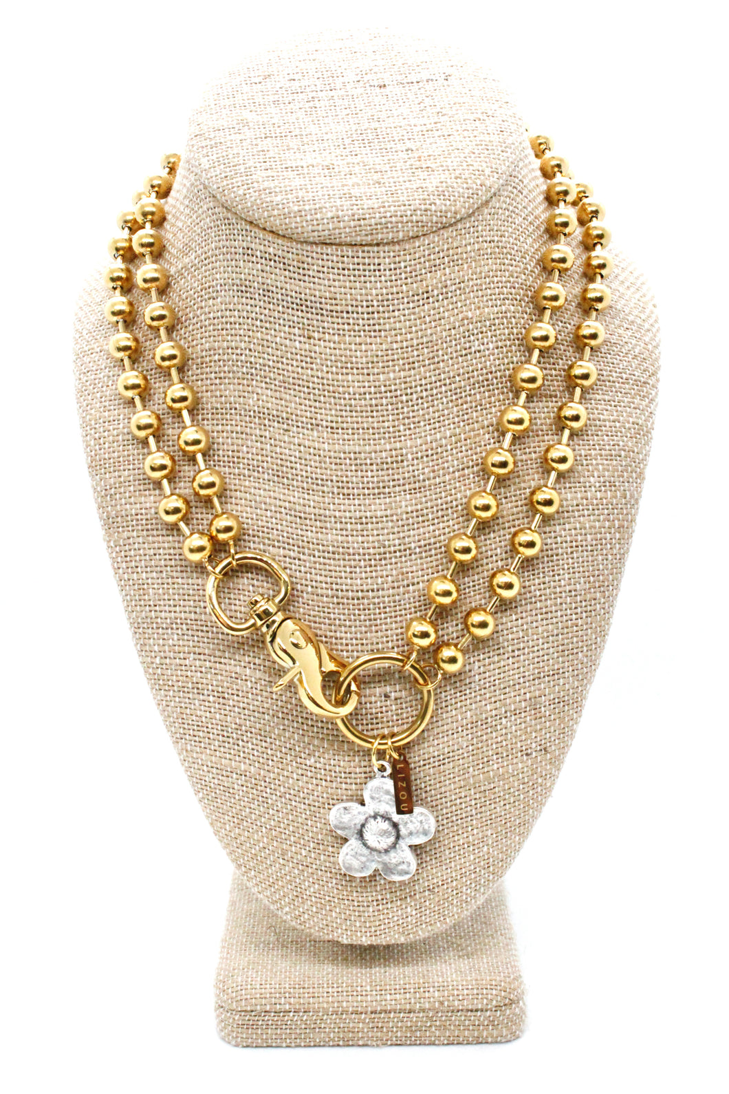 Simple Daisy Pendant Convertible Gold Chain Necklace