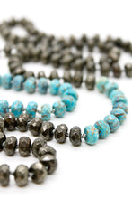 Load image into Gallery viewer, Hand-Knotted Ocean Jasper and Pyrite Beaded Necklace - NL-PYJP

