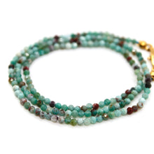 Load image into Gallery viewer, California State Mini Stone Gold Charm Necklace
