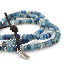 Load image into Gallery viewer, Blue Line Jasper + Silver Bracelet Bundle
