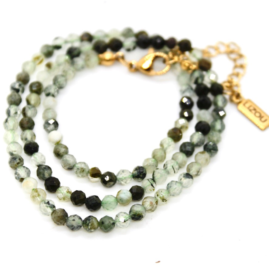 Short Prehnite Stone Necklace - N9-200PH