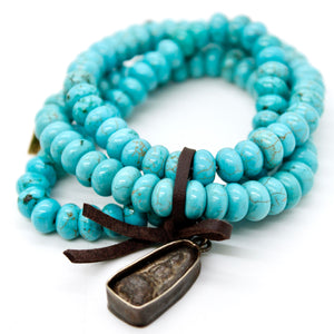 Turquoise Mini Buddha Charm Bracelet -Buddha Collection-