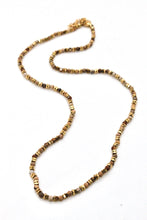 Load image into Gallery viewer, Delicate 24K Gold Plate and Faceted Jasper Necklace N2-2443 -French Flair Collection-
