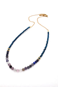 Amethyst and Crystal Necklace -N8-038