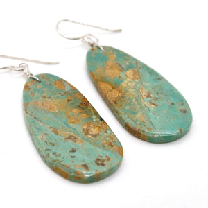 Turquoise Stone Navajo American Indian Earrings