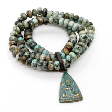 Load image into Gallery viewer, Bundle African turquoise Buddha Bracelet -Buddha Collection-
