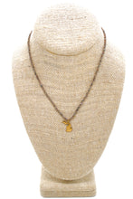 Load image into Gallery viewer, Michigan State Mini Stone Gold Charm Necklace
