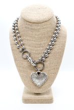 Load image into Gallery viewer, Vintage Style Heart Convertible Silver Chain Necklace
