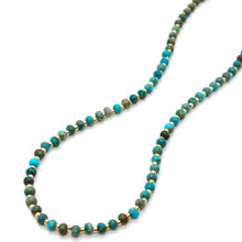 Load image into Gallery viewer, Turquoise and Gold Short Beaded Necklace
